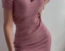 Трикотажное платье мини с чашечками с эффектом push up Трикотажное платье мини с чашечками с эффектом push up | PUSHKA SHOP