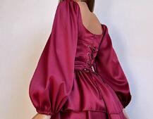 Комплект: сукня з подвійною спідницею + корсет, декорований стразами    Комплект: сукня з подвійною спідницею + корсет, декорований стразами    | PUSHKA SHOP