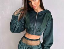 Велюровий комплект декорований стразами( бомбер+ рукавички+ штани + трусики) Велюровий комплект декорований стразами( бомбер+ рукавички+ штани + трусики) | PUSHKA SHOP