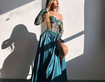 Комплект : мереживий корсет   + спідниця максі | PUSHKA SHOP
