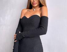 Трикотажна сукня міді  з чашечками  Трикотажна сукня міді  з чашечками  | PUSHKA SHOP