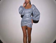 Сяючий комплект: корсет + спідниця міні з драпіруванням Сяючий комплект: корсет + спідниця міні з драпіруванням | PUSHKA SHOP