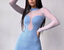 Трикотажна сукня з вставками сітки Трикотажна сукня з вставками сітки | PUSHKA SHOP