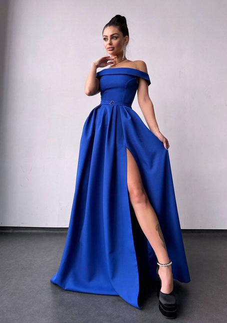 Сукня максі з відкритими плечима  | PUSHKA SHOP