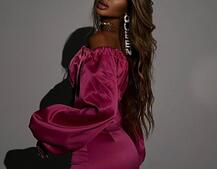 Атласний комплект, декорований стразами Ручна робота, прикраса пришита  | PUSHKA SHOP