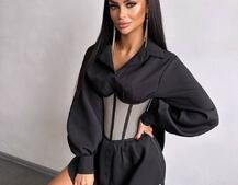 Приталена сорочка + корсет  Приталена сорочка + корсет  | PUSHKA SHOP