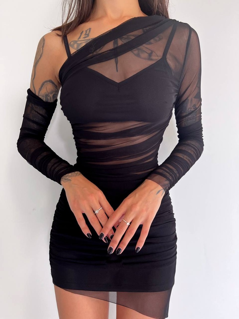 Міні сукня з драпіруванням   Міні сукня з драпіруванням   | PUSHKA SHOP