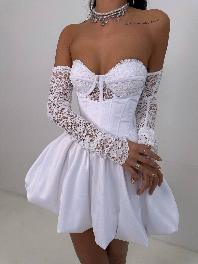 Комплект: мереживний корсет бюстьє + корсетна спідниця | PUSHKA SHOP