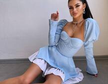 Сукня з чашечками та елементами корсету  | PUSHKA SHOP