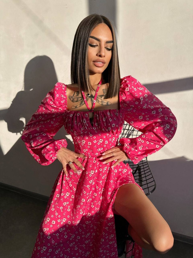 Улюблена сукня-міді зі шнурівкою на талії  Улюблена сукня-міді зі шнурівкою на талії  | PUSHKA SHOP