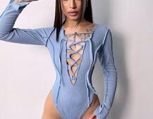 Трикотажне боді зі шнурівкою Трикотажне боді зі шнурівкою | PUSHKA SHOP