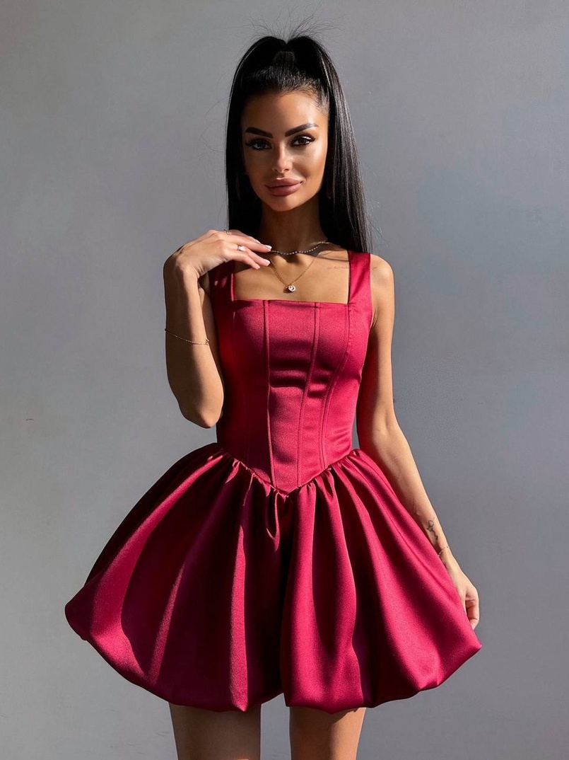 Атласна корсетна сукня міні  Атласна корсетна сукня міні  | PUSHKA SHOP