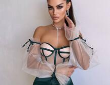 Атласний  комплект: корсет + спідниця  Атласний  комплект: корсет + спідниця  | PUSHKA SHOP