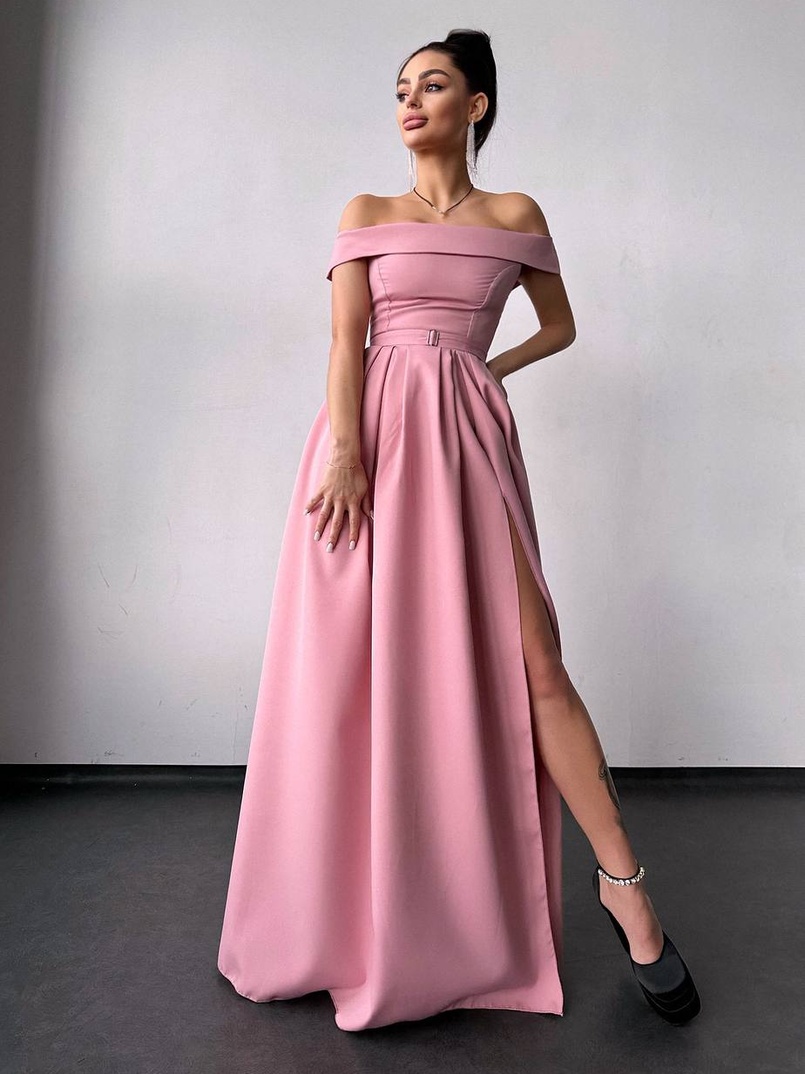 Сукня максі з відкритими плечима  Сукня максі з відкритими плечима  | PUSHKA SHOP