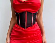 Комплект: корсет, декорований стразами + спідниця міні з драпіруванням   Комплект: корсет, декорований стразами + спідниця міні з драпіруванням   | PUSHKA SHOP