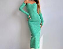 Трикотажна сукня міді  з чашечками  Трикотажна сукня міді  з чашечками  | PUSHKA SHOP