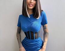 Сукня-міні  з елементами корсету  Довжину спідниці можна регулювати  | PUSHKA SHOP