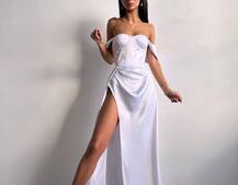 Атласний комплект: корсет бюстʼє + спідниця максі Атласний комплект: корсет бюстʼє + спідниця максі | PUSHKA SHOP