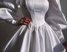 Сукня з обʼємними рукавами та спідницею балоном  Сукня з обʼємними рукавами та спідницею балоном  | PUSHKA SHOP