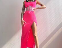 Сукня-міді  з елементами корсету   Сукня-міді  з елементами корсету   | PUSHKA SHOP