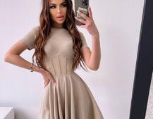 Сукня-міні  з елементами корсету  та спідницею солнцем Сукня-міні  з елементами корсету  та спідницею солнцем | PUSHKA SHOP