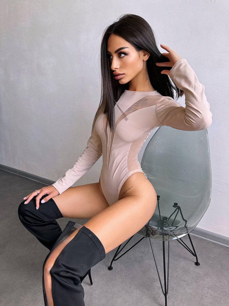 Боді із вставками сітки Боді із вставками сітки | PUSHKA SHOP