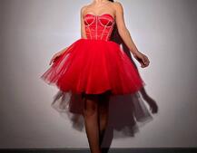 Комплект: корсет, декорований стразами  +  пишна фатинова спідниця Комплект: корсет, декорований стразами  +  пишна фатинова спідниця | PUSHKA SHOP