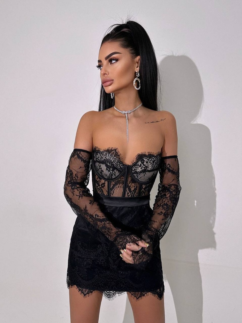 Мереживний комплект: корсет + спідниця   Мереживний комплект: корсет + спідниця   | PUSHKA SHOP