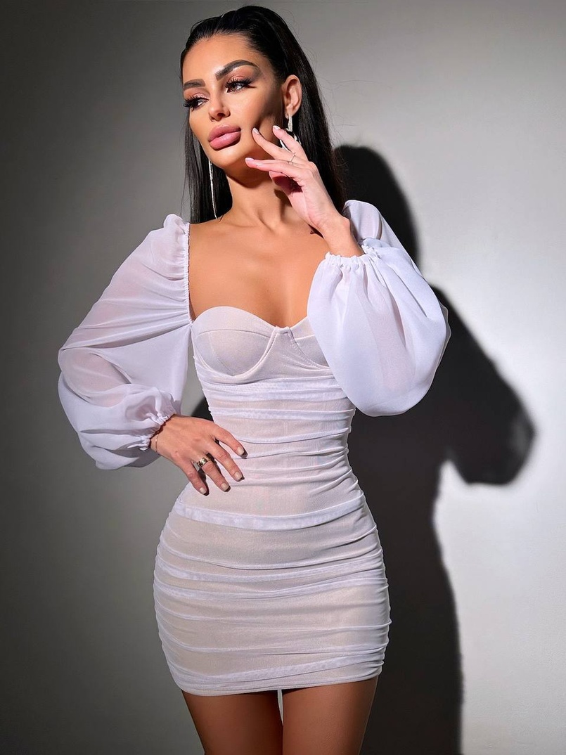 Корсетна сукня з чашечками з ефектом push up з драпіруванням   Корсетна сукня з чашечками з ефектом push up з драпіруванням   | PUSHKA SHOP