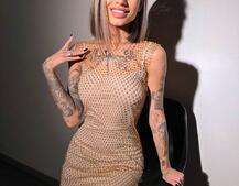 Сукня із сітки зі стразами на трикотажній підкладці  Сукня із сітки зі стразами на трикотажній підкладці  | PUSHKA SHOP