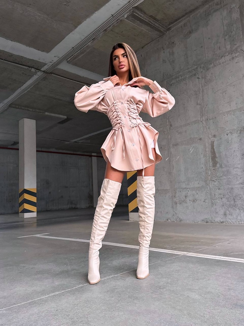 Сукня-сорочка зі шнурівкою Сукня-сорочка зі шнурівкою | PUSHKA SHOP