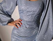 Сяючий комплект: корсет + спідниця міні з драпіруванням Сяючий комплект: корсет + спідниця міні з драпіруванням | PUSHKA SHOP