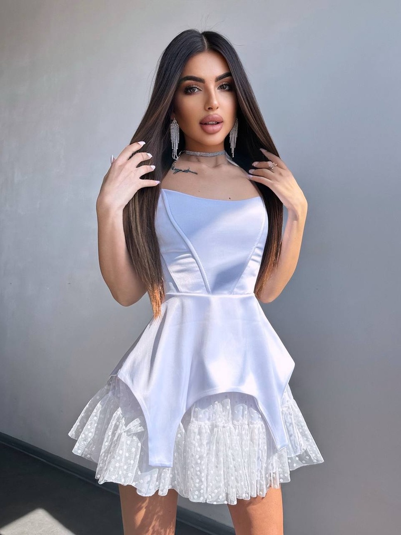 Атласна корсетна сукня  | PUSHKA SHOP