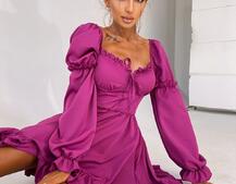 Платье с чашечками и пышной юбкой с оборками   Платье с чашечками и пышной юбкой с оборками   | PUSHKA SHOP