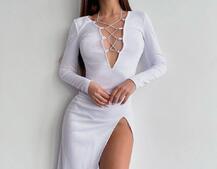 Сукня міді зі шнурівкою  Сукня міді зі шнурівкою  | PUSHKA SHOP