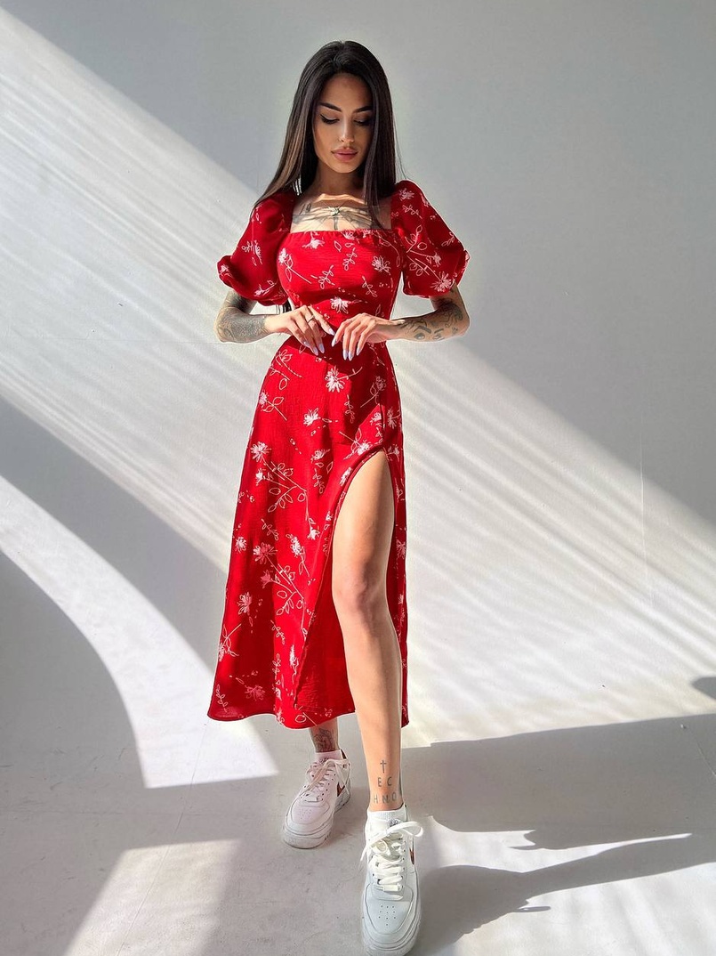 Платье миди со шнуровкой на спинке  Платье миди со шнуровкой на спинке  | PUSHKA SHOP