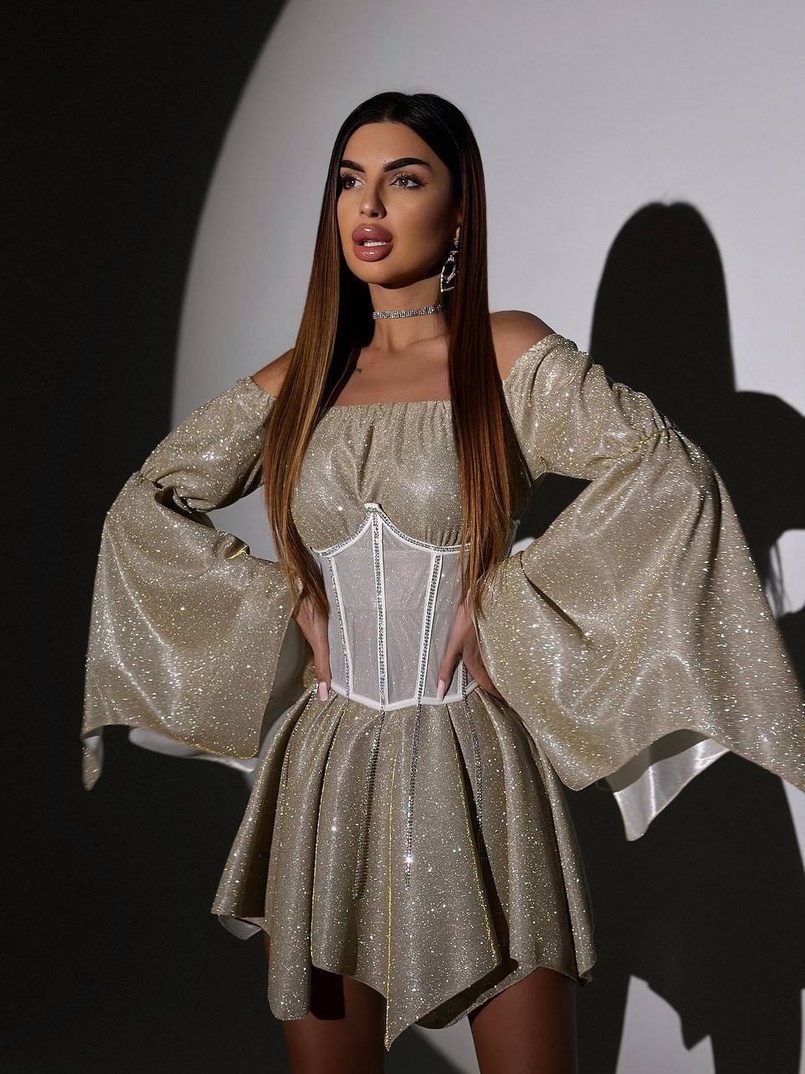 Сяючий комплект: сукня + корсет   Сяючий комплект: сукня + корсет   | PUSHKA SHOP