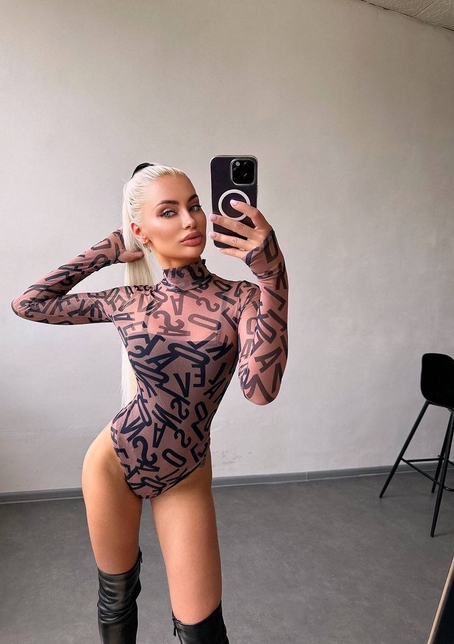 Боді з принтом   | PUSHKA SHOP