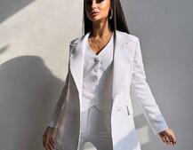 Костюм: піджак на підкладці, штани кльош+ жилет  Костюм: піджак на підкладці, штани кльош+ жилет  | PUSHKA SHOP