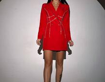 Сукня-піджак, декорована стразами Ручна робота Сукня-піджак, декорована стразами Ручна робота | PUSHKA SHOP