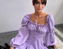 Сукня з воланами на ґудзиках  Сукня з воланами на ґудзиках  | PUSHKA SHOP