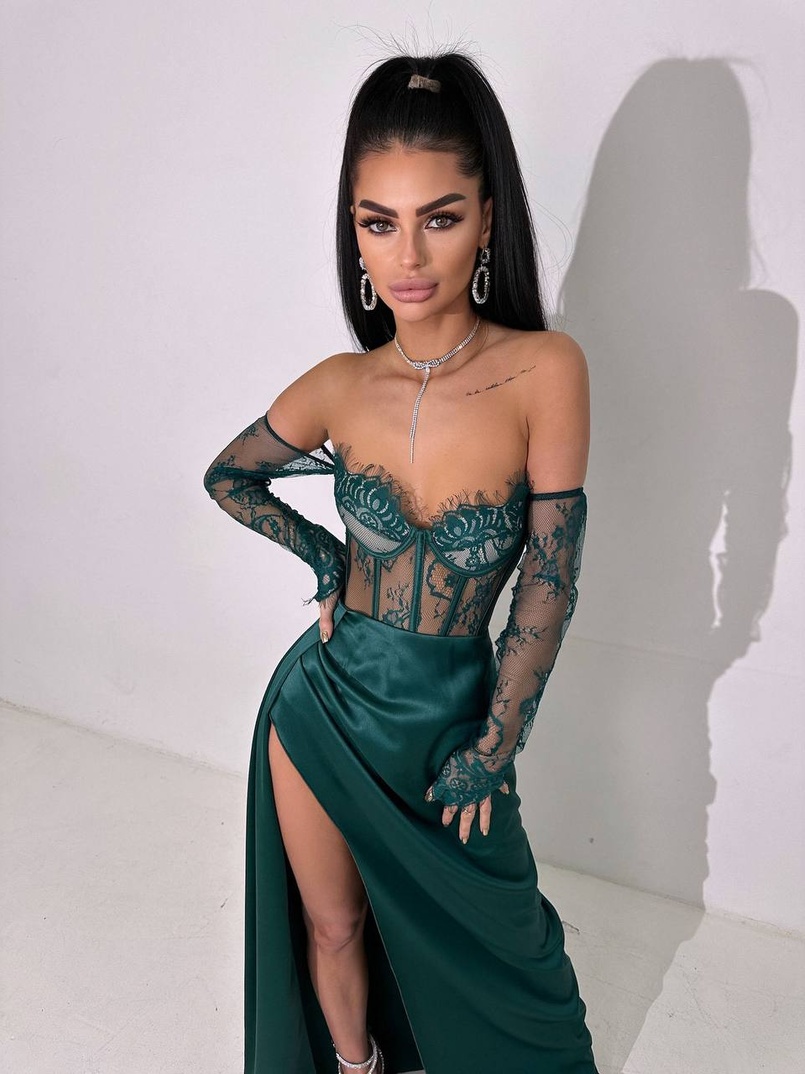 Комплект: мереживний корсет  +  спідниця максі   Комплект: мереживний корсет  +  спідниця максі   | PUSHKA SHOP