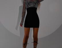 Сукня міні з сяючим топом  Сукня міні з сяючим топом  | PUSHKA SHOP