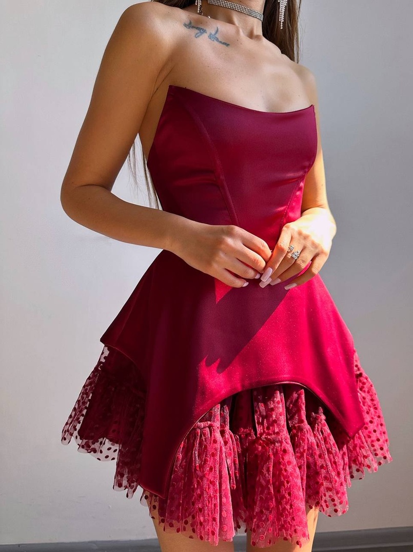 Атласна корсетна сукня  Атласна корсетна сукня  | PUSHKA SHOP