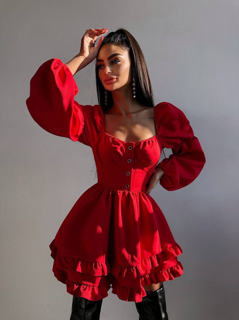 Лялькова сукня з пишною спідницею та корсетним верхом  | PUSHKA SHOP