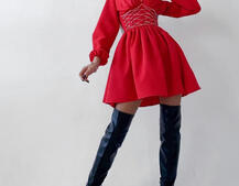 Платье с корсетной вставкой и пышной юбкой   Платье с корсетной вставкой и пышной юбкой   | PUSHKA SHOP