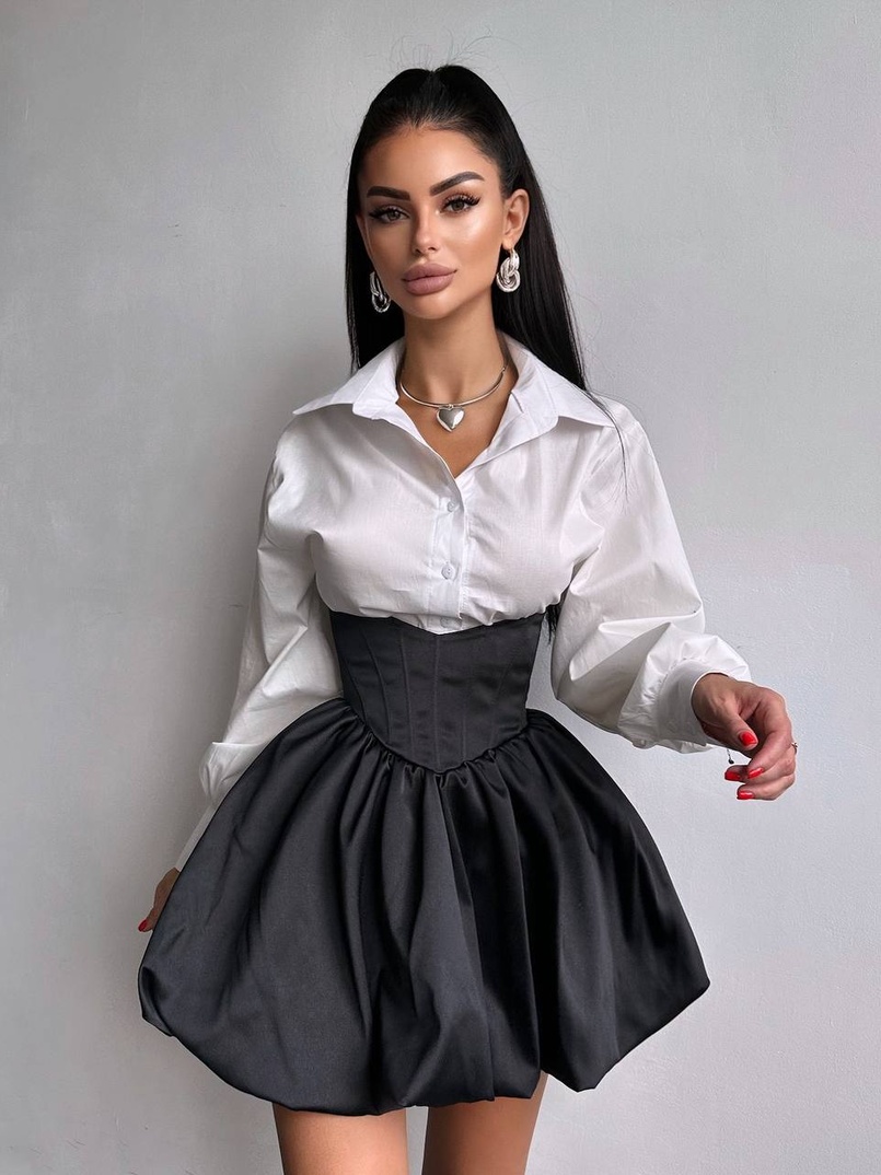 Комплект: сорочка  + корсетна спідниця Комплект: сорочка  + корсетна спідниця | PUSHKA SHOP