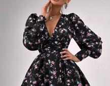 Сукня міні з пишною спідницею та драпіруванням на талії Сукня міні з пишною спідницею та драпіруванням на талії | PUSHKA SHOP