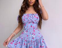 Сукня- міні у квітковий принт Сукня- міні у квітковий принт | PUSHKA SHOP