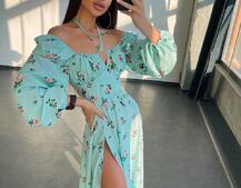 Сукня міді з квітковим принтом  Сукня міді з квітковим принтом  | PUSHKA SHOP